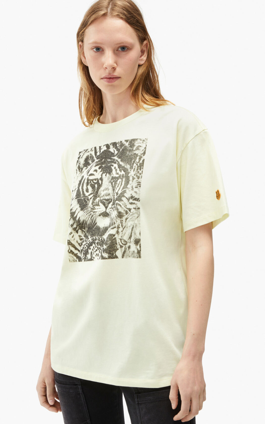 Kenzo Wildtigers oversized μπλουζακια γυναικεια Μπεζ | GR042829